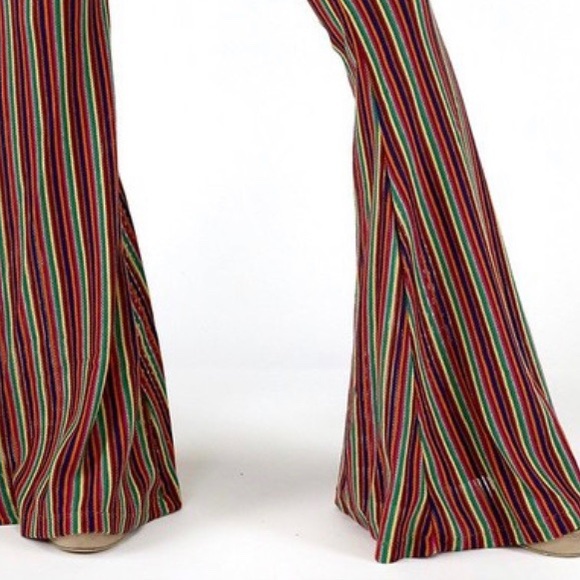 SALE BNWT Crazy Stripe Flare Pants - Picture 2 of 3